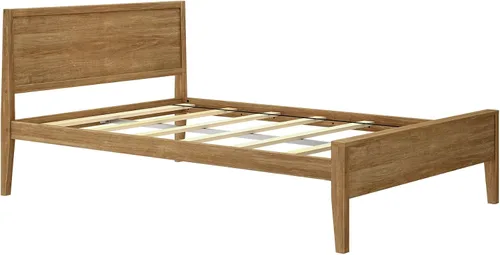 Vista 3 de Max & Lily Cama Full, Marco de Cama Full de Madera Maciza con Cabecera de Panel, Cama Full para Niños con Soporte de Listones de Madera, No Necesita