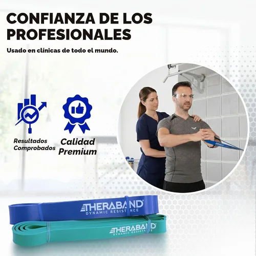 Vista 7 de THERABAND Bandas de alta resistencia, juego de 2 súper bandas elásticas para mejorar la flexibilidad, rehabilitación de lesiones y entrenamientos