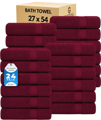 Vista 29 de GOLD TEXTILES Juego de 24 toallas de baño negras de alta absorción, multiusos, secado rápido, para piscina, gimnasio, hotel, spa
