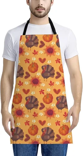 Vista 40 de Dreaweet Delantal de cocina unisex con cuello ajustable de Navidad