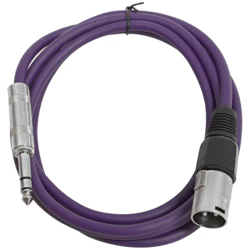 Vista 27 de Seismic Audio - SATRXL-M2 - Cable de conexión XLR verde de 2 pies macho a 1/4" TRS