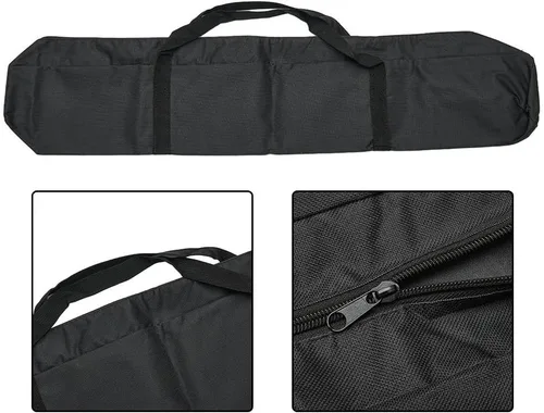 Vista 3 de Bolsa de transporte para equipos de fotografía, 31.5-59.1 in, estuche de almacenamiento de nailon para micrófono, trípode, paraguas ligero