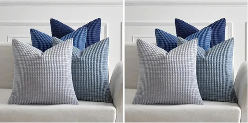 Vista 16 de MIULEE Farmhouse - Juego de 4 fundas de almohada decorativas de 16 x 16 pulgadas, color marrón y verde Modern Natural Rustic Throw Pillows Neutral