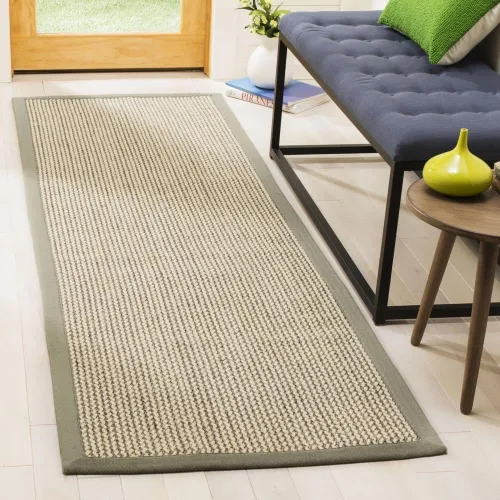 Vista 8 de SAFAVIEH Natural Fiber Collection NF475B - Alfombra para pasillo, 2 pies 6 pulgadas x 8 pies, beige, sisal y lana, diseño tejido con borde