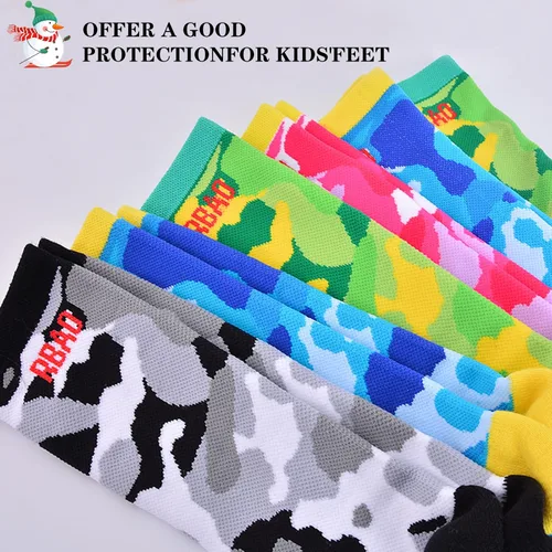 Vista 2 de NEDLEDK Calcetines de esquí 2 unidades calcetines para esquí snowboard clima frío deportes al aire libre para niños y niñas de 3 a 10 años
