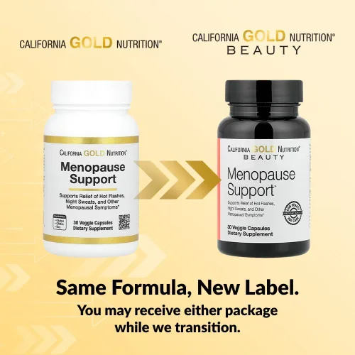Vista 3 de California Gold Nutrition Belleza, apoyo para la menopausia con Angelica gigas, Cynanchum wilfordii, Phlomis umbrosa y L-Leucina, 30 cápsulas