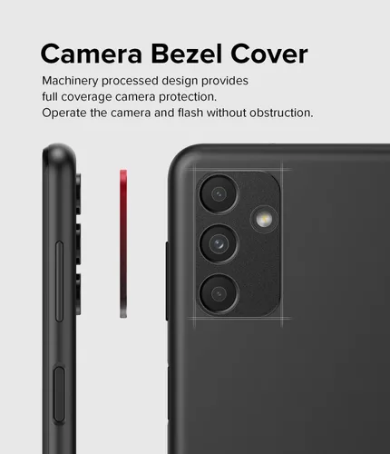 Vista 6 de Ringke Estilo de cámara compatible con Samsung Galaxy A13 5G protector de lente de cámara, marco de aluminio resistente adhesivo - negro