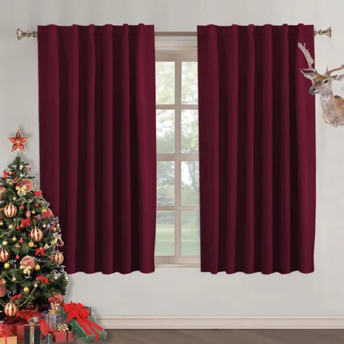 Vista 31 de Turquoize Cortinas Opacas con Aislamiento Térmico Paneles de Tratamiento de Ventanas con Bolsillo para Barra Paneles de Ventana para Ventanas