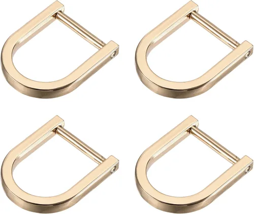 Vista 7 de METALLIXITY Metal D Rings Non-welded D-shaped Ring Buckles for DIY Keychains Card Holders Purse