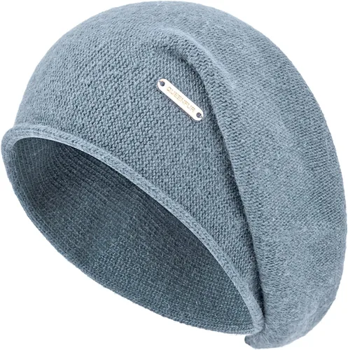 Vista 16 de Gorros de Punto Holgados para Mujeres de Cachemira Gorro de Esquí de Lana Tejida Suave y Cálido Gorro de Invierno A01-beige