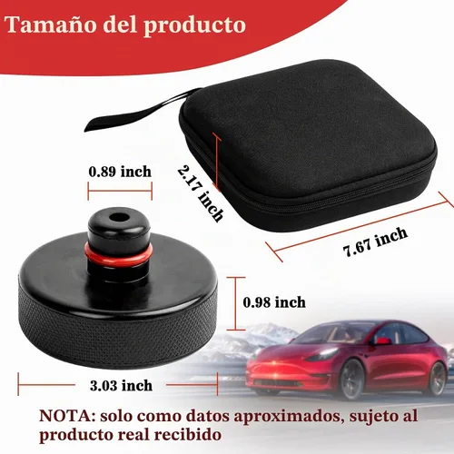Vista 2 de PSLER Almohadilla para gato para Tesla 3/Y/X/S - Discos de gato elevador para Tesla Model 3 Y X S Accesorios Soporte de gato de piso rápido