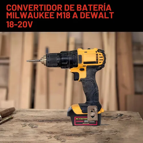 Vista 7 de Conversión de adaptador de batería para Milwaukee a Dewalt