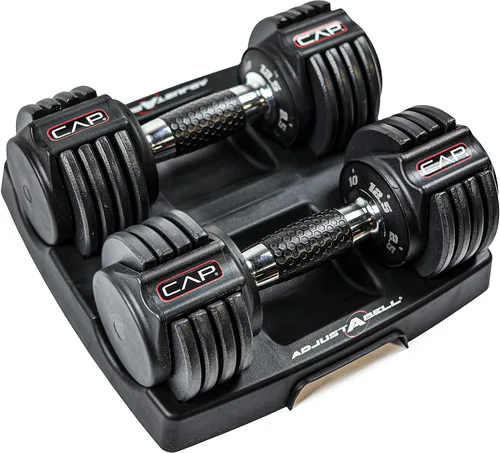 Vista 8 de CAP ADJUSTABELL - Juego de mancuernas ajustables de selección rápida de primera calidad para entrenamiento de fuerza, individuales y pares, 12.5