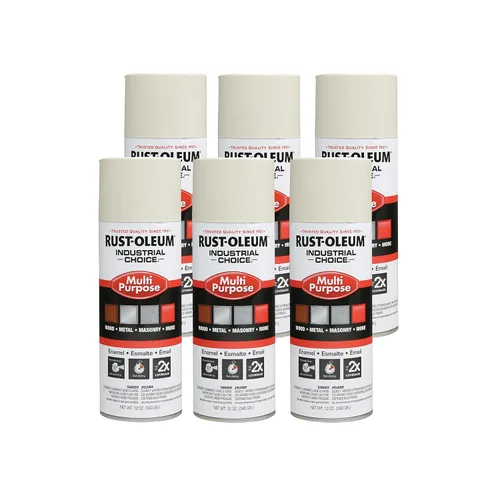 Vista 9 de Aerosol de esmalte Rust-Oleum para uso general; envase de 16 onzas líquidas; lata de aerosol, almendra, 6