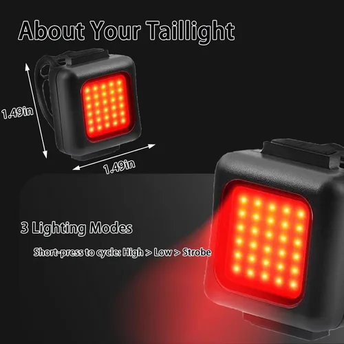 Vista 6 de Juego de luces de bicicleta [3+3 modos], juego de luces recargables para bicicleta ultra brillantes, luces impermeables IPX5 para bicicleta