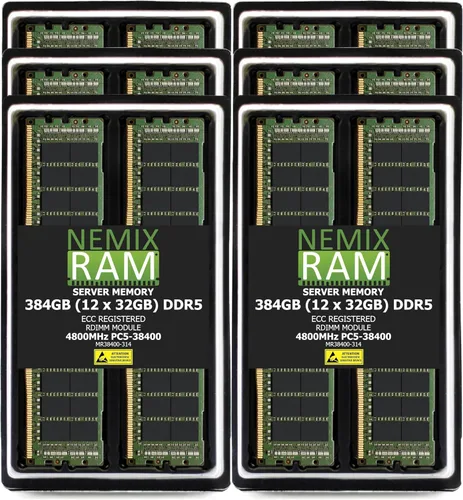 Vista 10 de Memoria NEMIX RAM de servidor RDIMM NEMIX RAM de 32 GB 1X32 GB DDR5 4800 MHz PC5-38400 1Rx4 1.1V CL40 288-PIN ECC