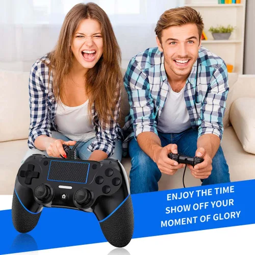 Vista 2 de DIANVEN Wired Controller for PS4 Controller Wired for Sony Playstation 4ProSlim and PC Windows 111087 with Double Vibration and Motion Motors, Wired