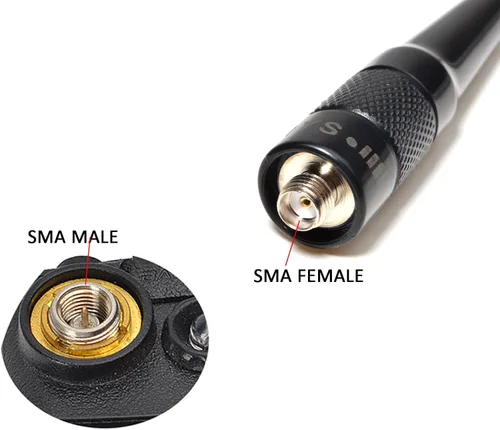 Vista 3 de HYS 20W GMRS Radio bidireccional SMA hembra HT 14.96 pulgadas Antena, 462MHz a 467 MHz UHF, 2.5dBi ganancia, para 460-470Mhz Amateur GMRS Walkie