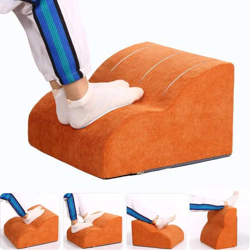 Vista 9 de Reposapiés para debajo del escritorio en el trabajo. Taburete de tres niveles multifuncional, con reposapiés lavable. para debajo del escritorio