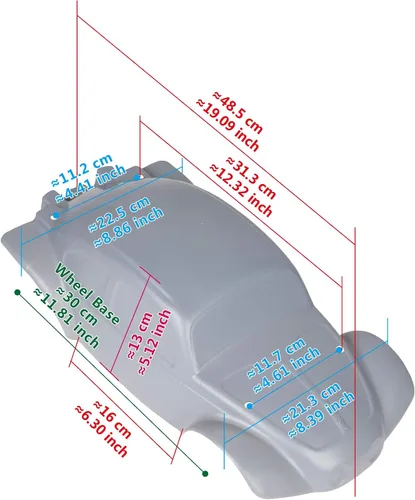 Vista 7 de SummitLink Cuerpo personalizado compatible verde fangoso sobre blanco/negro repuesto para coche o camión RC escala 1/10 (camión no incluido)
