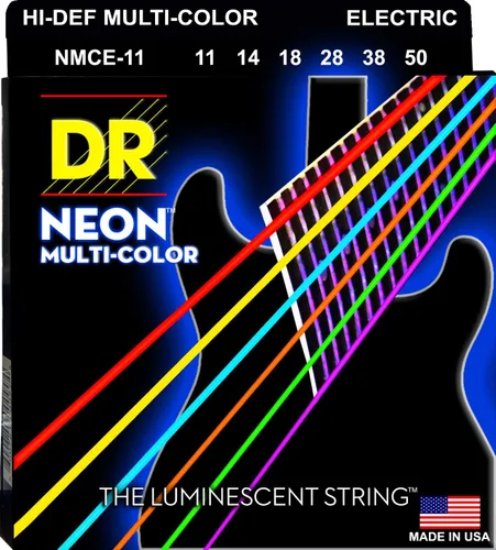 Vista 14 de DR Strings NBE-9 - Cuerdas para guitarra eléctrica de color azul neón de alta definición, cuerda ligera, 9-42