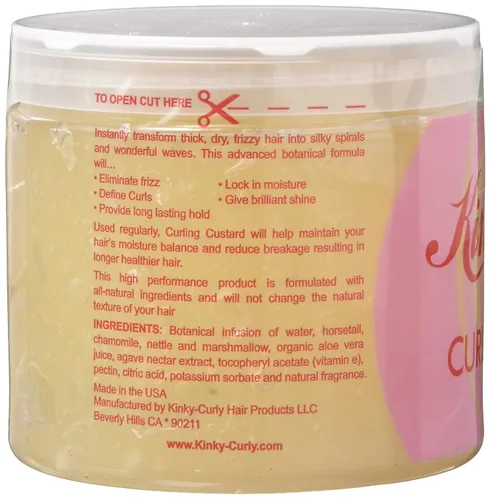 Vista 3 de Kinky Curly Original Curling Custard Natural Styling Gel 16 oz
