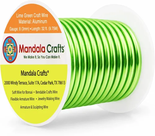 Vista 32 de Mandala Crafts - Alambre de aluminio anodizado de calibre 22 para hacer joyas - 137.2 m de alambre flexible surtido y coloreado - Doble para bonsái