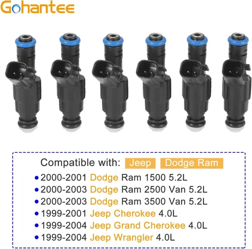 Vista 2 de Inyectores de combustible 0280155784 compatibles con el inyector de 6 piezas de repuesto de inyector de combustible de 4 agujeros para Cherokee