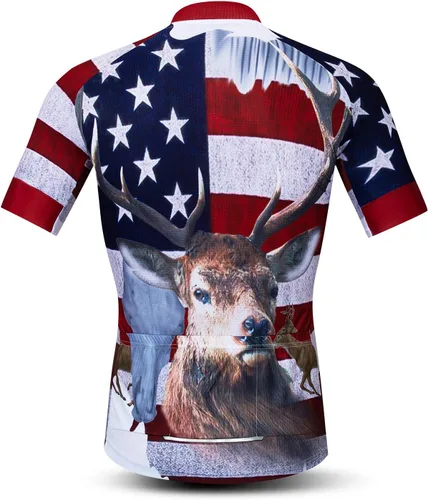 Vista 2 de Camiseta de ciclismo para hombre, camiseta de ciclismo para carreras de carretera, MTB, BMX, Dirt Road, secado rápido, cómoda, absorbe la humedad