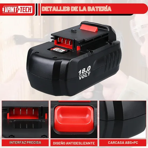 Vista 3 de VANTTECH Paquete de 2 4.8Ah PPSC1815 de repuesto de 18 voltios para cable Porter de 18 V, batería Ni-Mh PCC489N PC18BLEX compatible con cable Porter