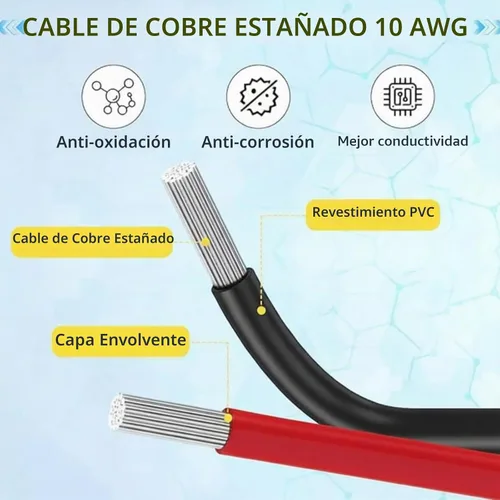 Vista 4 de Frienda Paquete de 8 cables de extensión de conectores rápidos SAE de 10