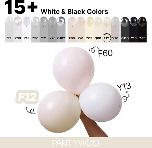 Vista 398 de PartyWoo 50 globos de látex color piel albaricoque, globos de helio boho de Albaricoque-f05