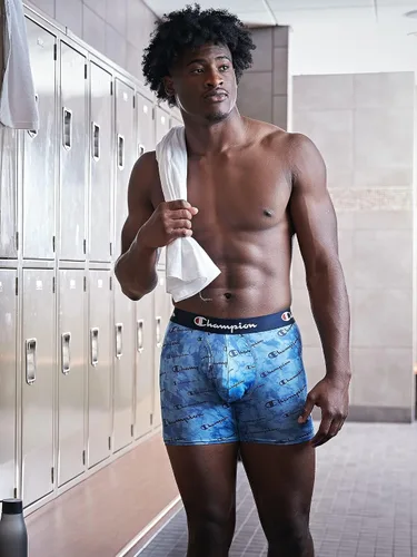 Vista 4 de Champion Calzoncillos tipo bóxer elásticos ligeros y transpirables para hombre (paquete de 3)