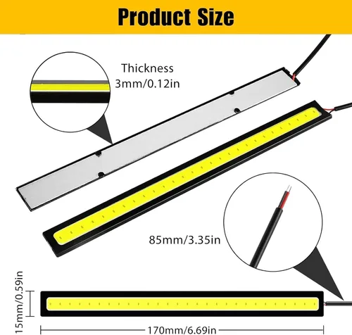 Vista 9 de Linkstyle Barra de luz interior LED de 12 V, impermeable, 28 LED, tira de luces superbrillantes para camión, barco, bicicleta, RV, color blanco