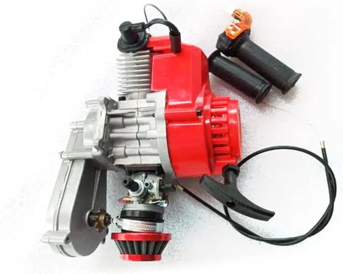 Vista 10 de Motor de Motor 49CC 2 Tiempos Arranque por Tirón Motor 2-Tiempos para Moto de Bolsillo Mini Moto de Cross ATV Buggy (49CC estilo 2)