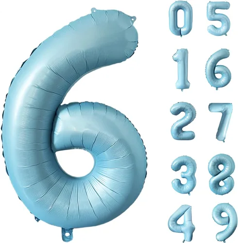 Vista 139 de Globos gigantes de helio de aluminio de 40 pulgadas, color negro, globos digitales grandes del número 0 para decoración de fiesta de cumpleaños