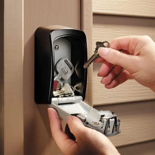 Vista 2 de Master Lock Set Your Own 5401EC - Caja de seguridad para montaje en pared, capacidad para 5 llaves, color negro 5401EC (paquete de 3)