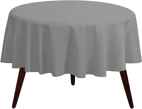Vista 110 de Pomp - Mantel premium de poliéster con estampado abstracto de 52 x 52 pulgadas cuadradas Tela de fácil cuidado, resistente a arrugas y manchas