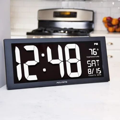 Vista 3 de AcuRite 75159M 14.5" Reloj LED digital grande Blanco Pulgada 14.5 pulgadas / blanco