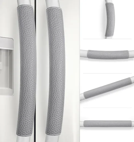 Vista 21 de Fundas para manija de puerta de refrigerador, 5 PCS, fundas ajustables para manijas de electrodomésticos, mantén tu cocina limpia, protector