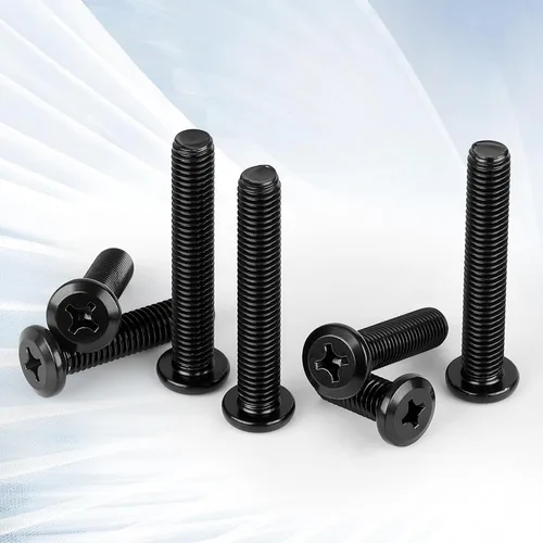 Vista 6 de M4-0.7 x 8 mm Tornillos de cabeza plana para muebles, pernos de acero inoxidable 304 con acabado negro, rosca completa, 50 piezas