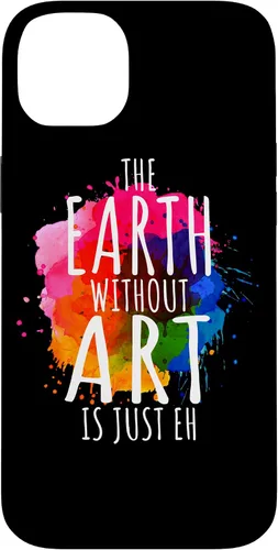 Vista 15 de Funda para iPhone 16 Earth Without Art Is Just Eh, artista de pintura, juego de palabras, arte