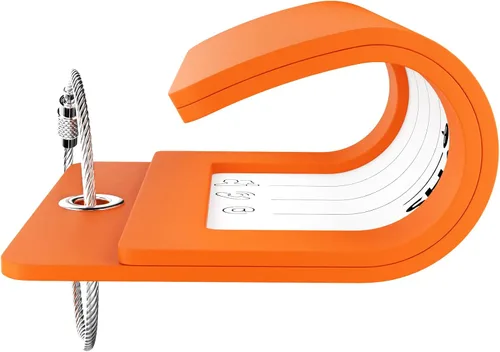 Vista 23 de Etiqueta de equipaje con inicial, totalmente flexible, con aro de acero inoxidable, letra G