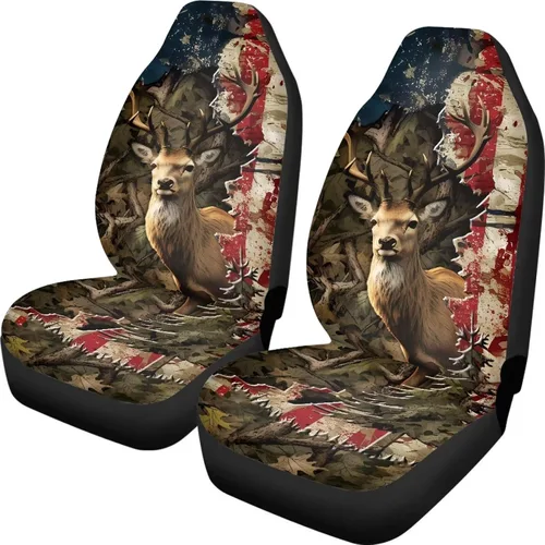 Vista 29 de Talayituse - Funda de asiento de coche con estampado de salpicaduras de pintura de la bandera americana, funda de asiento de cubo para vehículo, 4
