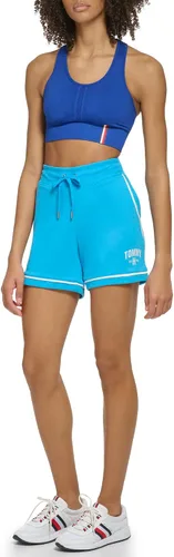 Vista 4 de Tommy Hilfiger Pantalones cortos estampados con cordón y cintura acanalada para mujer
