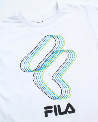 Vista 3 de Fila Camiseta deportiva para niños, paquete de 2 camisetas de rendimiento para niños, camiseta deportiva deportiva para niños (talla 8-20)
