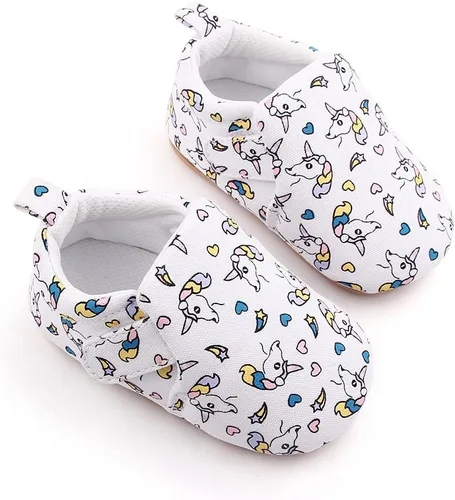Vista 8 de Zapatos de bebé para niños y niñas, tenis de goma antideslizantes, suela de primer caminante, zapatillas de dibujos animados, zapatos para cuna de 0