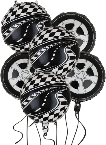 Vista 11 de Paquete de 7 globos con número 1 de 40 pulgadas para decoración de primer Negro 1