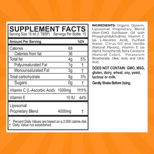 Vista 4 de PURALITY HEALTH Suplemento líquido de vitamina C de 1000 mg por porción, absorción liposomal mejorada, sin OMG, sin gluten, vegano, suministro