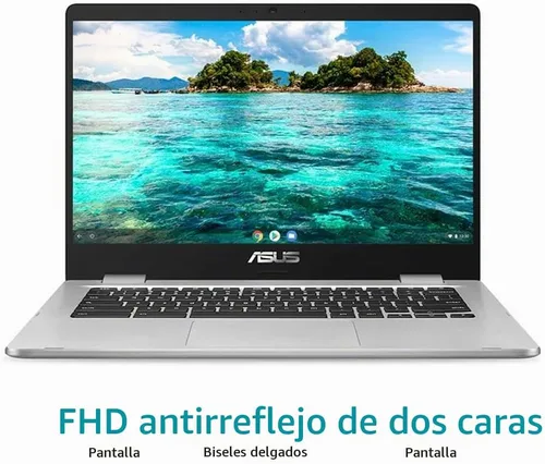 Vista 2 de ASUS ChromeBook/SILVER/14.0 FHD no táctil/N4020/4GB/Intel UMA/64GB/Chrome
